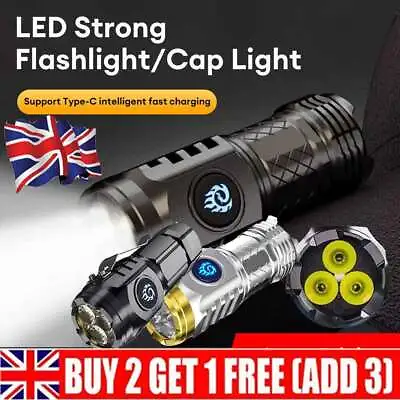 Three-Eyed Monster Mini Flashlight Flash Super Power Waterproof Outdoor Gift • £1.19