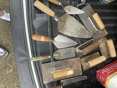 Concrete Cement Hand Mason Tool Lot Masonry Curb More Trowel Vintage Lot Of 10 • $55