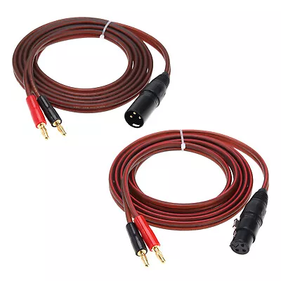 XLR To Banana Speaker Cable Dual Banana To XLR Male/Female Cable Accessories 2m • £15.46