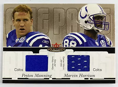 2003 Fleer Mystique Peyton Manning Marvin Harrison Jersey  /199 • $29.99