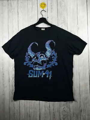Sum 41 Blue Demon Europe Tour Band Gildan T-Shirt Size L • £19.99