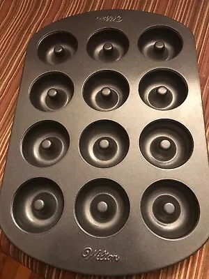 Wilton 12 Cavity MINI DONUT Non Stick Pan Bakeware Cakes Cookie Baking Tray Tin • $6.99