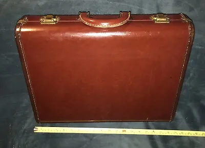 Vintage SAMSONITE ? Briefcase 1950’s “The Planesman” Space Age Graphics Brass • $25