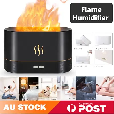 $24.99 • Buy 3D Flame Essential Oil Diffuser Aroma Humidifier 180ml Air Purifier Mist