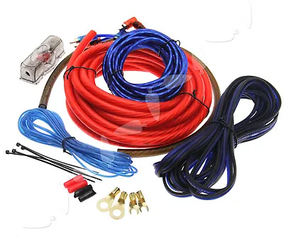 2000W CAR Audio AMP AMPLIFIER POWER WIRING Cable KIT 4 AWG GAUGE 100 AMP • £25.45