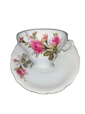 Vintage Porcelain/china Tea Cup Saucer Rose Japan • $14.99