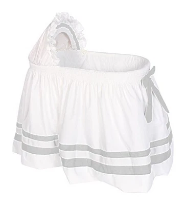 $88.38 • Buy Baby Doll Bedding Modern Hotel Style Ii Bassinet Skirt Grey