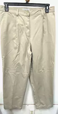 Cabin Creek Women's Khaki Pants Size 16 Petite Pockets Elastic In Waist • $8.99