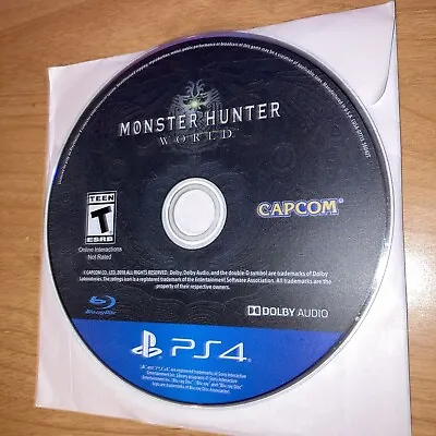 Monster Hunter World - (PS4 2018) Disc Only Ships Next Day!! • $5.49