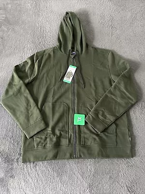 Mondetta Outdoor Project Mens Full Zip Hooded Jacket Green Stretch X-Large NEW • $20.99