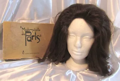 1920-30's Vintage Human Hair France Brown Mademoiselle Wig • $149.99