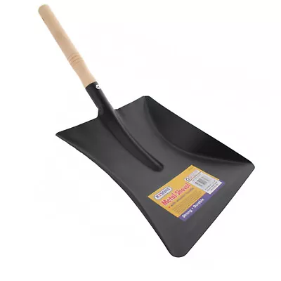 £6.95 • Buy Large Metal Hand Shovel Grit Snow Coal Garden Outdoor Wooden Handle Driveway UK