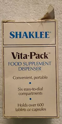Shaklee Vita-Pack  Vitamin Dispenser 6 Compartments Beige Org. Vtg NOS Sealed • $21.24
