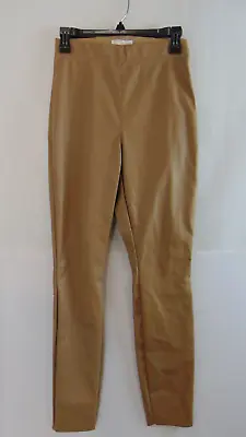 NEW H&M Pull-on FAUX Leather Women's Skinny Legging Pants Size 4 Tan Beige • $14.95