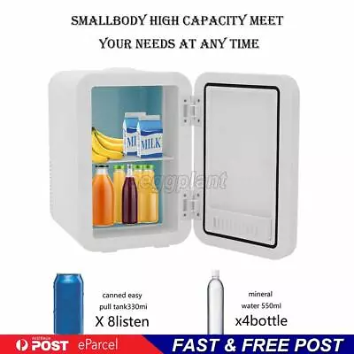 8L Portable Mini Fridge Table Top Electric Small Cooler Bedroom Ice Box Office . • $51.89