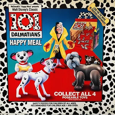 Disney’s 101 Dalmatians McDonald's Happy Meal Translite Sign 1991 Vintage • $27.60