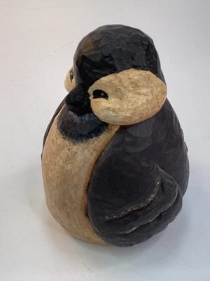 $34.88 • Buy Vintage Bird Sharon A. Clark Wooden Carved Folk Art Yellow Signed