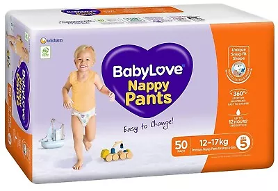 BabyLove Nappy Pants Size 5 (12-17kg) | 100 Pieces (2 X 50 Pack) • $57.75