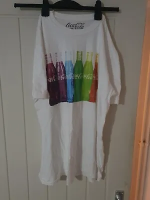 Men's Coca Cola White T-Shirt Size XL • £4.99