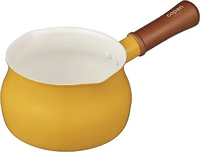 CB Japan Milk Pan 13cm Mustard IH Compatible One-handed Pot Ceramic Painting Pro • $64.20