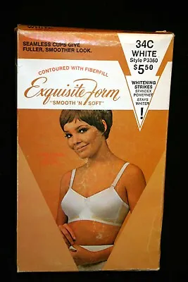 NOS 34C VTG  60s  70s SEAMLESS CUP BRA Smooth'n Soft Exquisite Form P3360 • $24.99