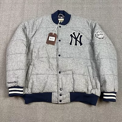 Mitchell & Ness New York Yankees Bomber Puffer Jacket Men's 3XL Wool Cooperstown • $199.96