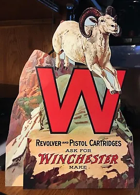 REPRODUCTION  Winchester Ram 2-D  Standing Advertising Die Cut • $28