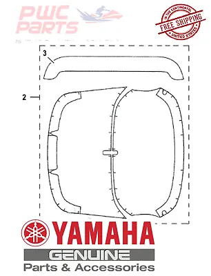 Yamaha OEM 2015 AR240 Bimini Top Canvas Set W/ Cover Sleeve Char F3F-U3108-01-00 • $729.95