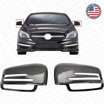 Real Carbon Fiber Side Rear Mirror Cover For Mercedes W204 W212 W117 C E Class • $149.99