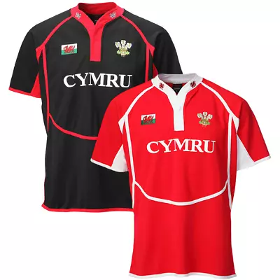 Welsh Black Children's Short Sleeve C/Dry Shirt Embroidered Logos St David's Day • £19.99