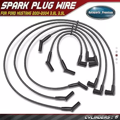 $25.99 • Buy New Set Of 6 Spark Plug Wire Sets For Ford Mustang 2001-2004 V6 3.8L 3.9L Petrol