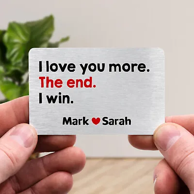 I Love You Anniversary Gifts For Her Girlfriend Wife Him Boyfriend Wallet Card • £6.99