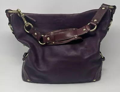 Coach Vintage Carly Burgundy Leather Hobo Shoulder HandBag Purse • $52