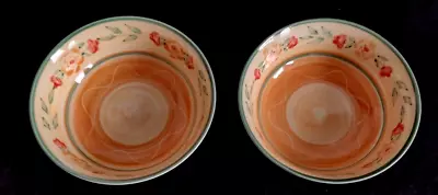 Gibson Floral Terrace 6  Soup & Cereal Bowls ~ Vintage Set Of 2 • $10