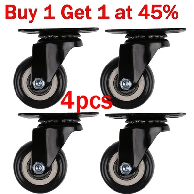 £9.39 • Buy 4pcs Heavy Duty 200KG 50mm Rubber Swivel Castor Wheels Furniture Trolley Caster
