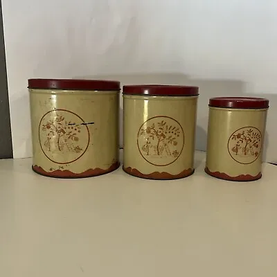 A Lot Of Three Vintage Nesting Tins • $23.25