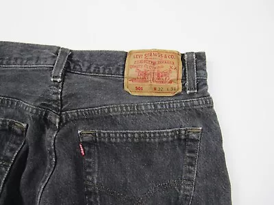 Vtg 80s Levi 501 USA Made Faded Black Denim Jean Measure 30.5 X 32.25 1987 1980s • $49.99