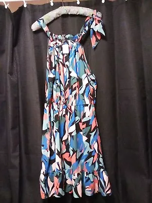 Ladies Blue Geometric Design Dress Size 16 NWT By QED London • £4.99