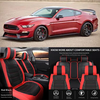 For Ford Mustang Shelby GT500 GT350 PU Leather Front 2-Seat Car Cushion Covers • $95.05