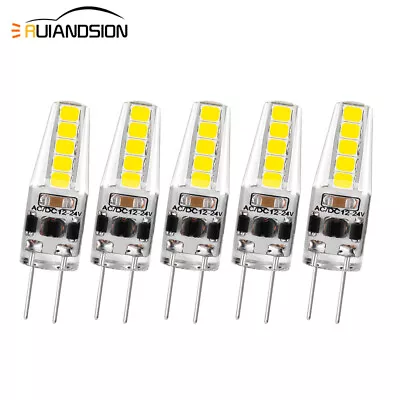 G4 2835 LED Car Caravan Boat  Bi-Pin Replace Bulb Lamp White/ Warm AC/DC 12V-24V • $9