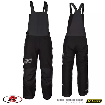 NEW KLIM Klimate Snowmobile Bib Metallic Silver  MDXL2X3X 5X & Short Sizes • $300.99