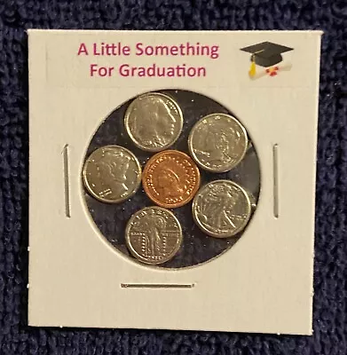  A Little Something For Graduation  - Mini Obsolete U.s. Coins In Holder   • $7.98