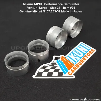 Mikuni 44PHH Carburetor Venturi Large Size 37 4pc N107.203-37 Datsun 510 Solex + • $65.95