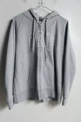 Gap Womens Zip Through Spell Out Hoodie - Grey - Size L Large (h16)  • £9.99