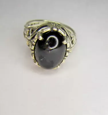 Kabana Signed Sterling Silver Ring  Black Onyx - Size 5.5 • $35