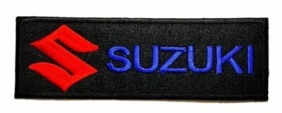 $9.99 • Buy Suzuki Motorcycles Biker Racing 11.7cm X 4cm Iron-on Or Sew-on Embroidered Patch
