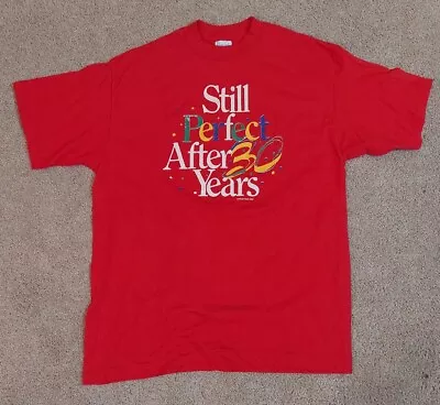 VINTAGE Peacock Papers 30th Birthday T Shirt Single Stitch Adult Size XL 1980s • $24.99