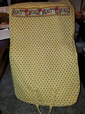 Vtg Vera Bradley Hanging Garment Bag Yellow W/Blue Trim And Lining Quilted EUC • $58