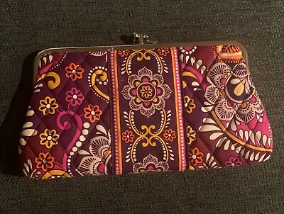 Vera Bradley Safari Sunset Clutch Wallet Double Kisslock EUC Colorful • $9