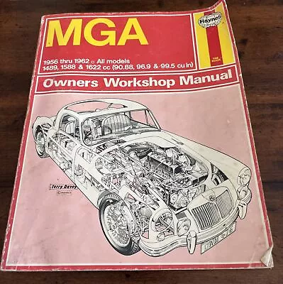 VINTAGE MGA Owners Workshop Manual By Haynes 1956-1962 All Models 189 Pages • $12